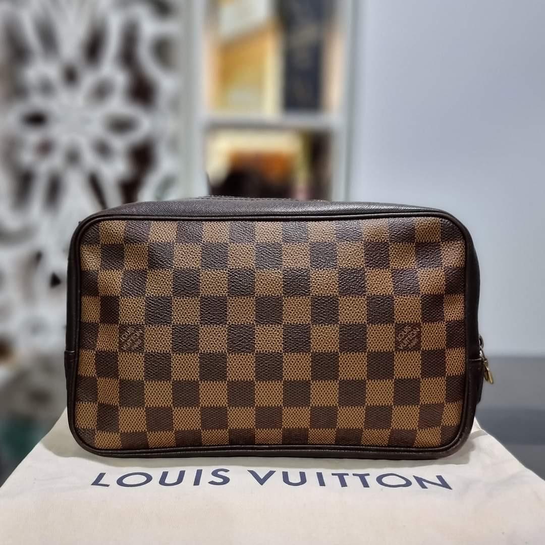 Authentic Louis Vuitton Damier Ebene Trousse Pochette, Luxury, Bags &  Wallets on Carousell