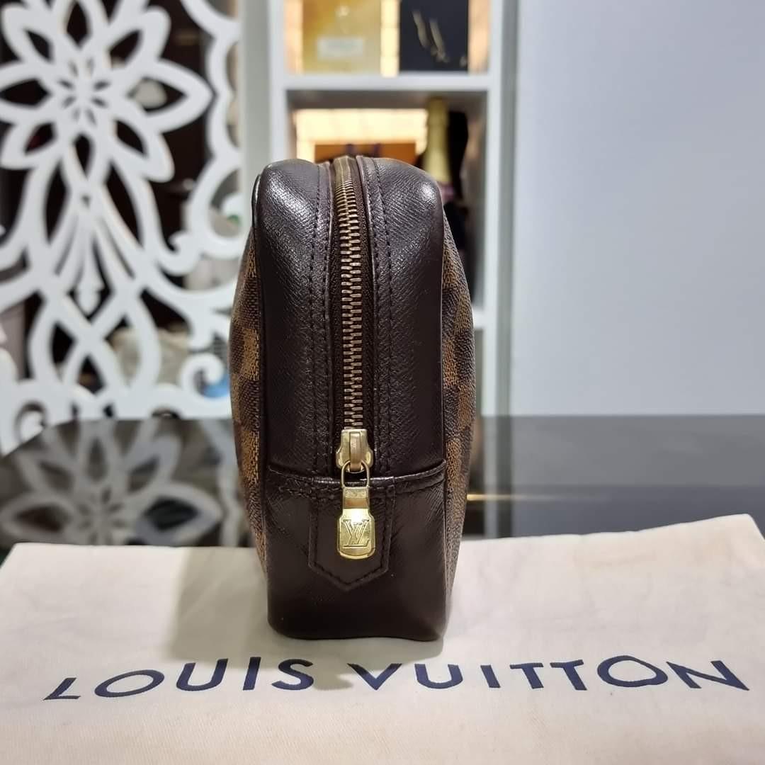 Authentic Louis Vuitton Trousse Toilette 25 Damier Ebene 