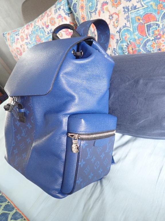 Louis Vuitton Denim Blue Taigarama Discovery Backpack Silver Hardware, 2020 (Like New)