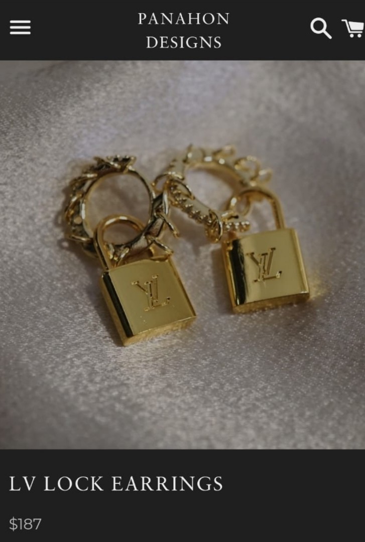 Louis Vuitton Padlock Earrings, Luxury, Accessories on Carousell