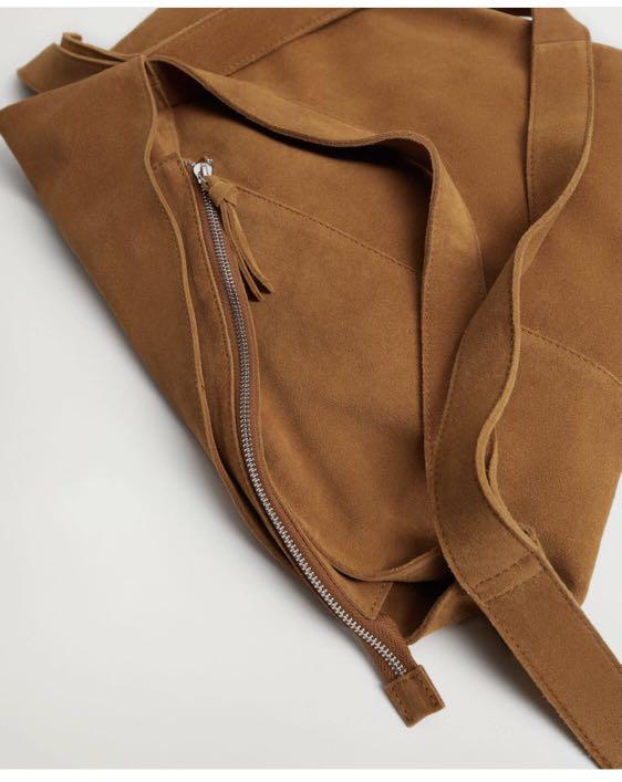 Mango suede bucket bag store
