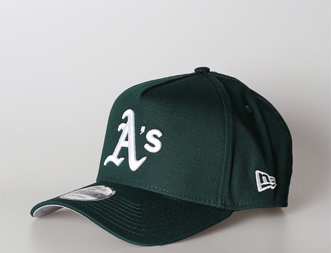 New Era Oakland Athletics Black 9Forty A Frame Trucker Snapback Hat, A-FRAME HATS, CAPS