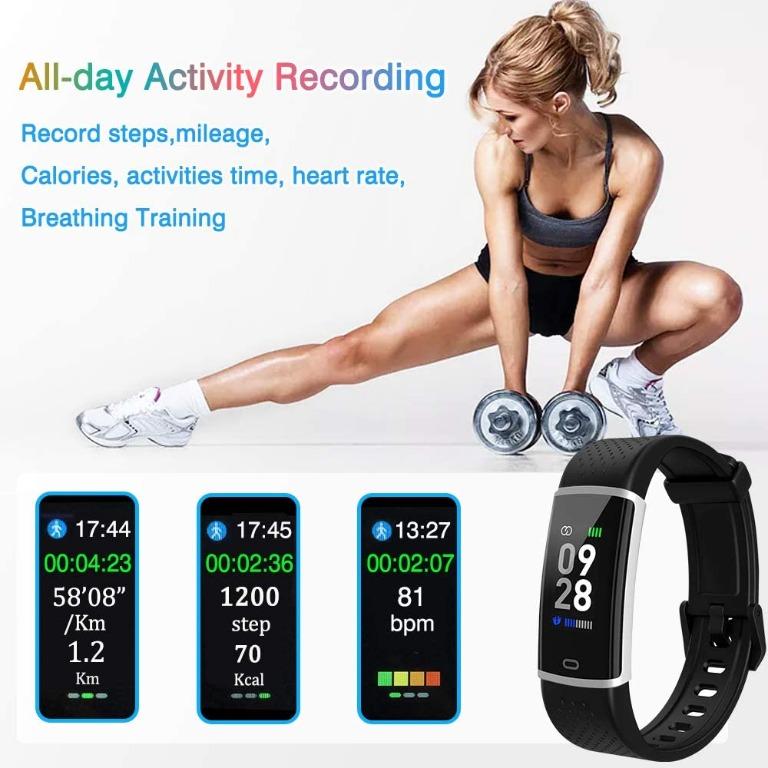 OumuEle Fitness Tracker Watch Activity Tracker Fitness Watches With Heart Rate Monitor Waterproof Smart Kids Fitness Tracker Bands With Step Counter Pedometer Watch for walking for kids Women Men Mobi...