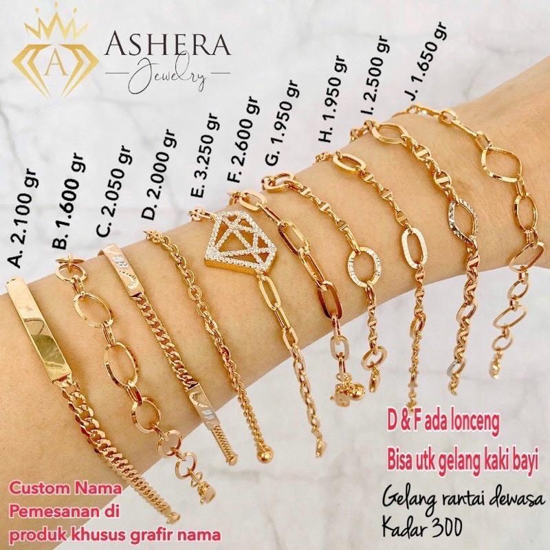 PERHIASAN EMAS ASLI MODEL GELANG RANTAI DEWASA KADAR MUDA 300