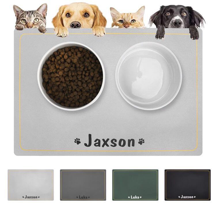 personalized cat food mat