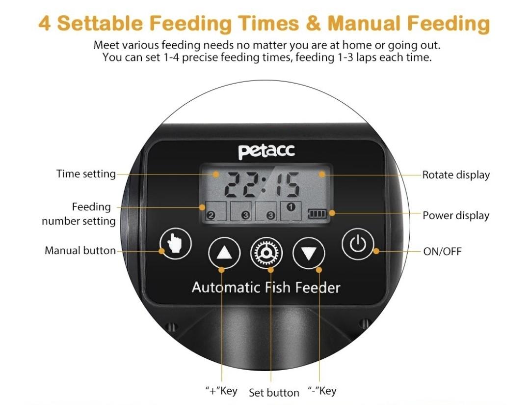 Petacc Automatic Fish Feeder, Pet Supplies, Homes & Other Pet Accessories on Carousell