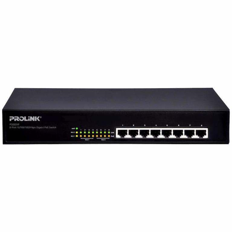 Prolink PSG801P 8Port Gigabit PoE Switch (10/100/1000Mbps