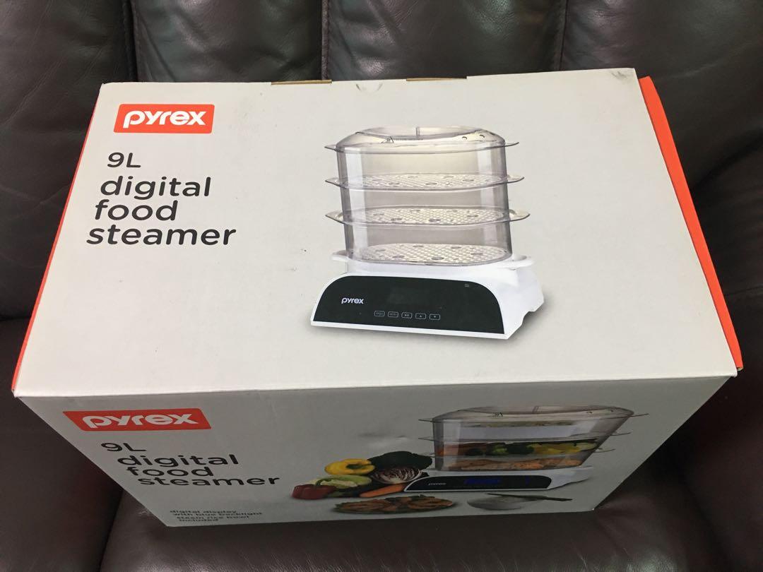 Pyrex 9L digital Food Steamer / 三層蒸爐, 家庭電器, 廚房電器, 焗爐及多士爐 Carousell