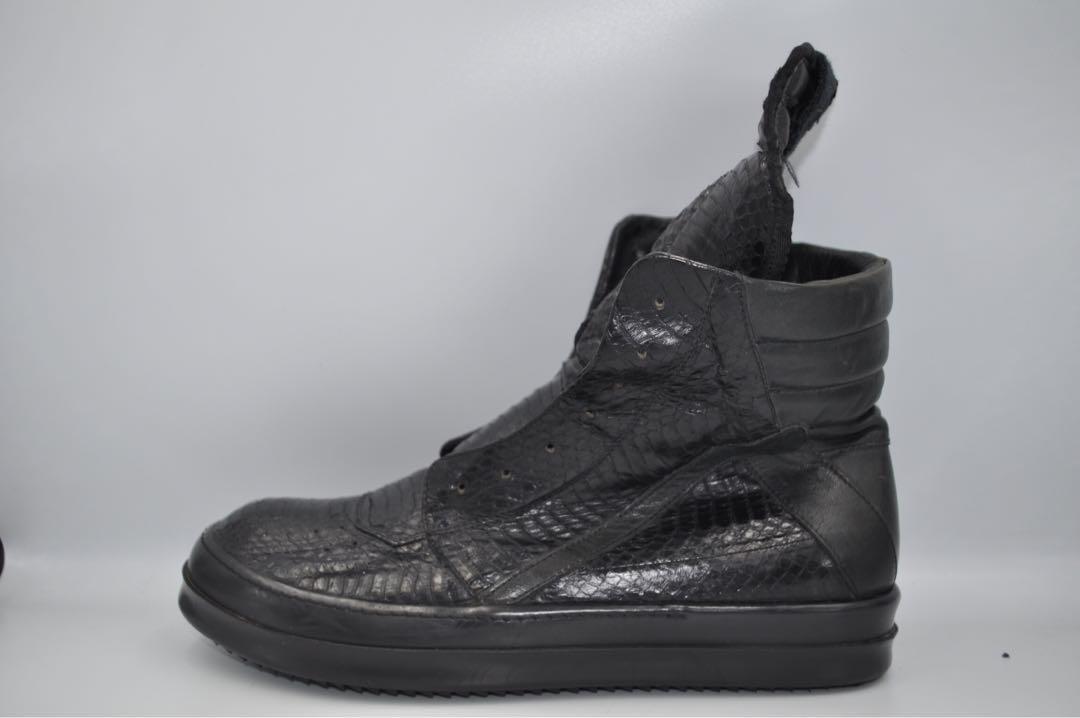 Rick Owens Python Leather Geobasket, Men's Fashion, Footwear, Sneakers on  Carousell