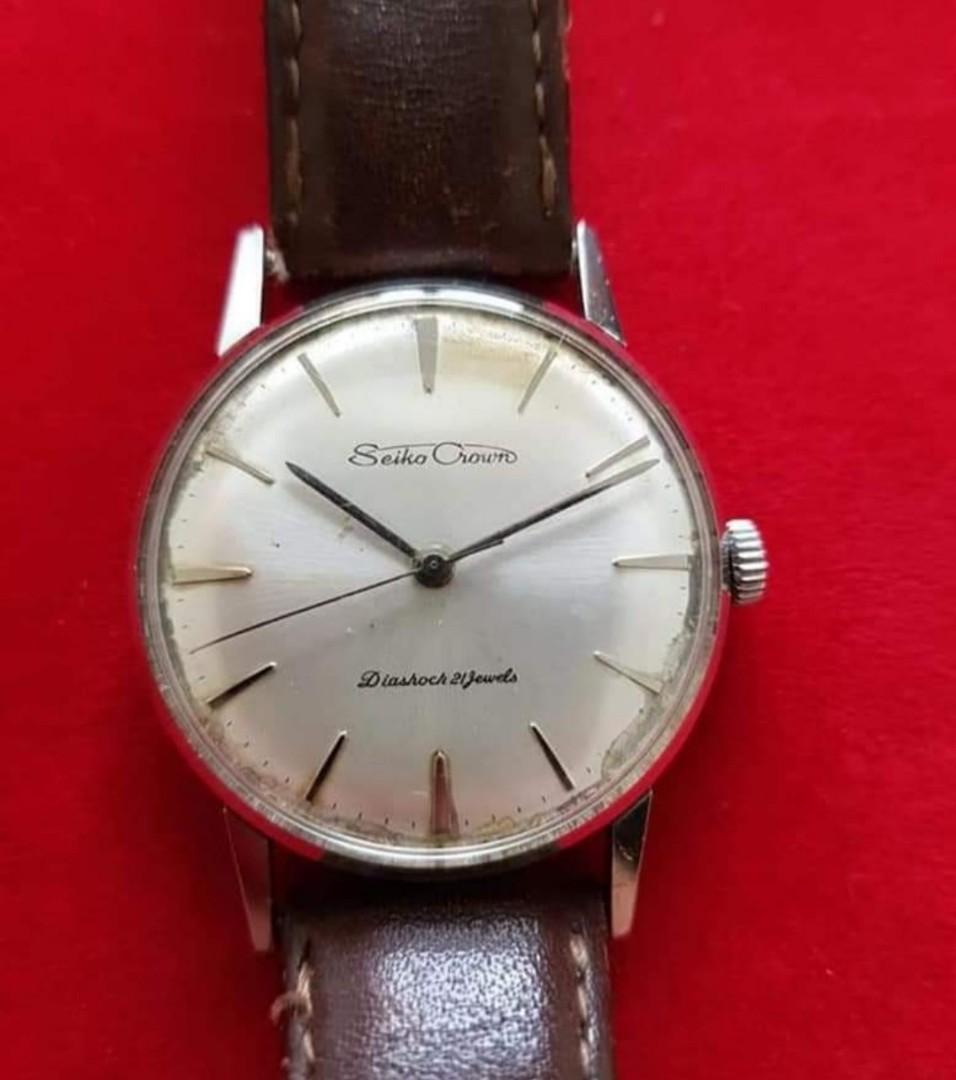 最終値下げ)SEIKO crown 引っ掻き ゴールド 21石