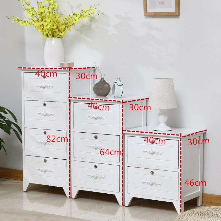 Simple solid wood bedside table bedroom storage cabinet 40cm mini ...