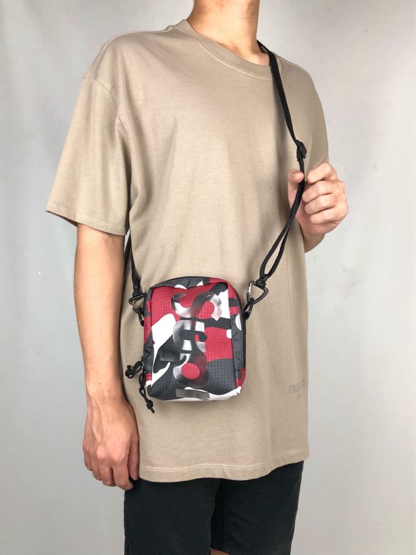 Supreme SS21 Red Camo Neck Pouch, Men's Fashion, Bags, Sling Bags