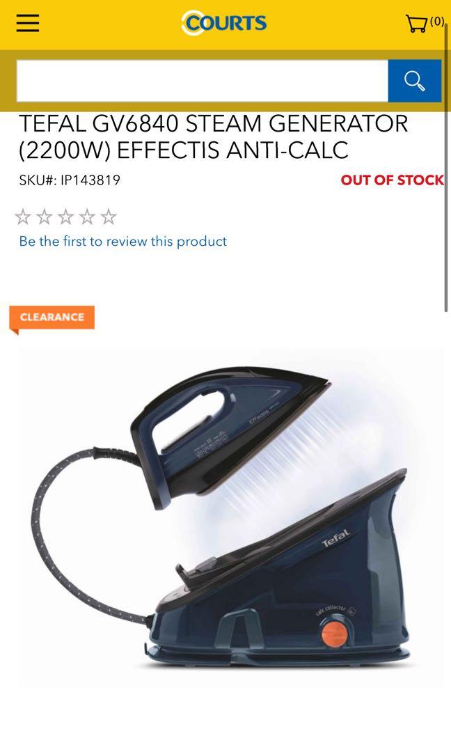 tefal gv6840 effectis compact steam generator