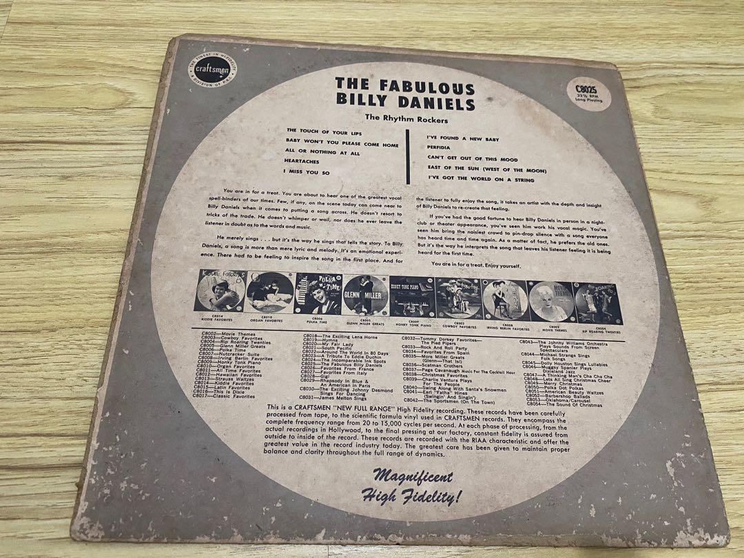 THE FABULOUS BILLY DANIELS - VINYL RECORD (Category: Vinyls) located in Pasig City. Submitted by teppydevera (Listing ID 1109423160, Image 2). Description: The Fabulous Billy Daniels - The Rythym Rockers LP Vinyl PRICE: PHP 600.00 RFS: decluttering MOP: gCash, BPI or COD (with additional fee) LOCATION: Rosario, Pasig City DELIVERY: c/o buyer NOTE: we don't have any vinyl player to test the record..