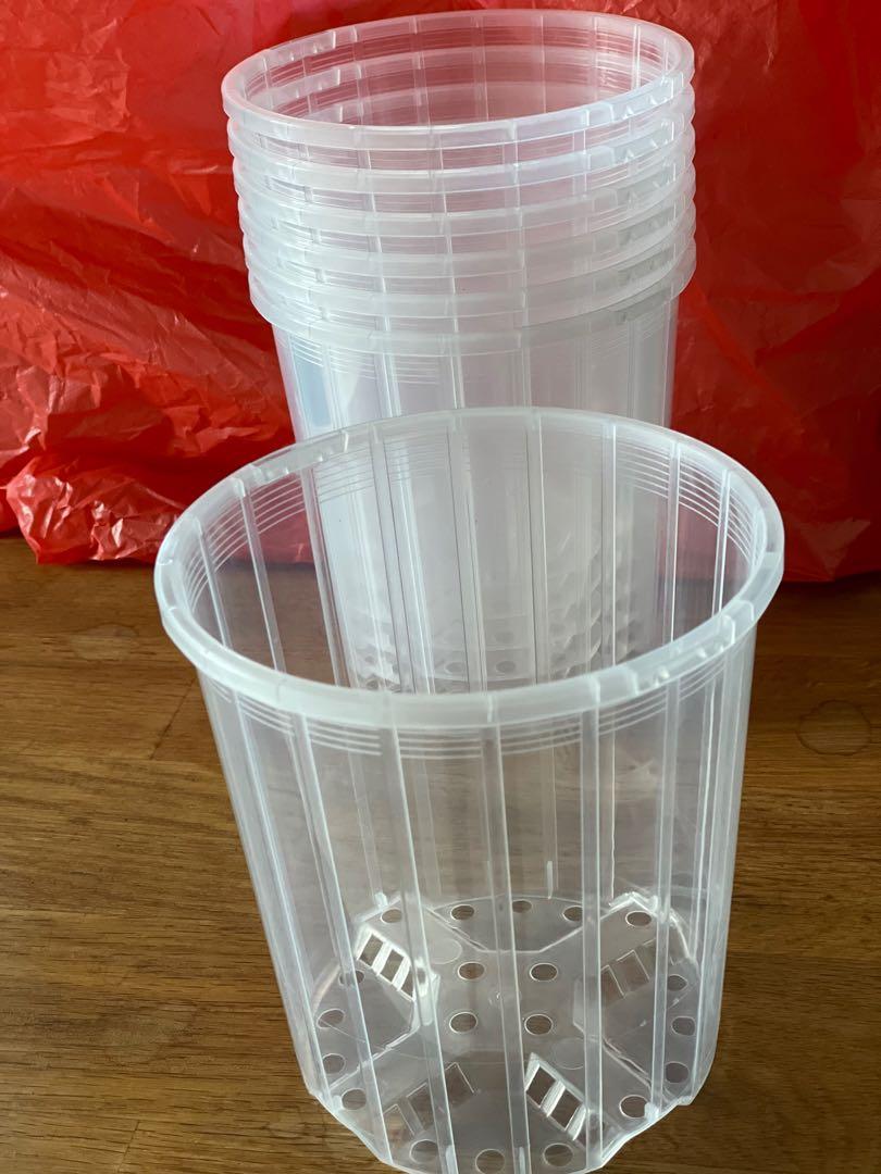 Transparent Clear Flower pots x 7, Furniture & Home Living, Gardening