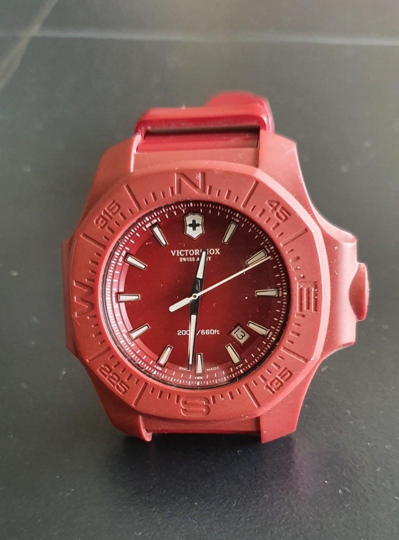 Authentic Victorinox watch Swiss Army red and stainless steel