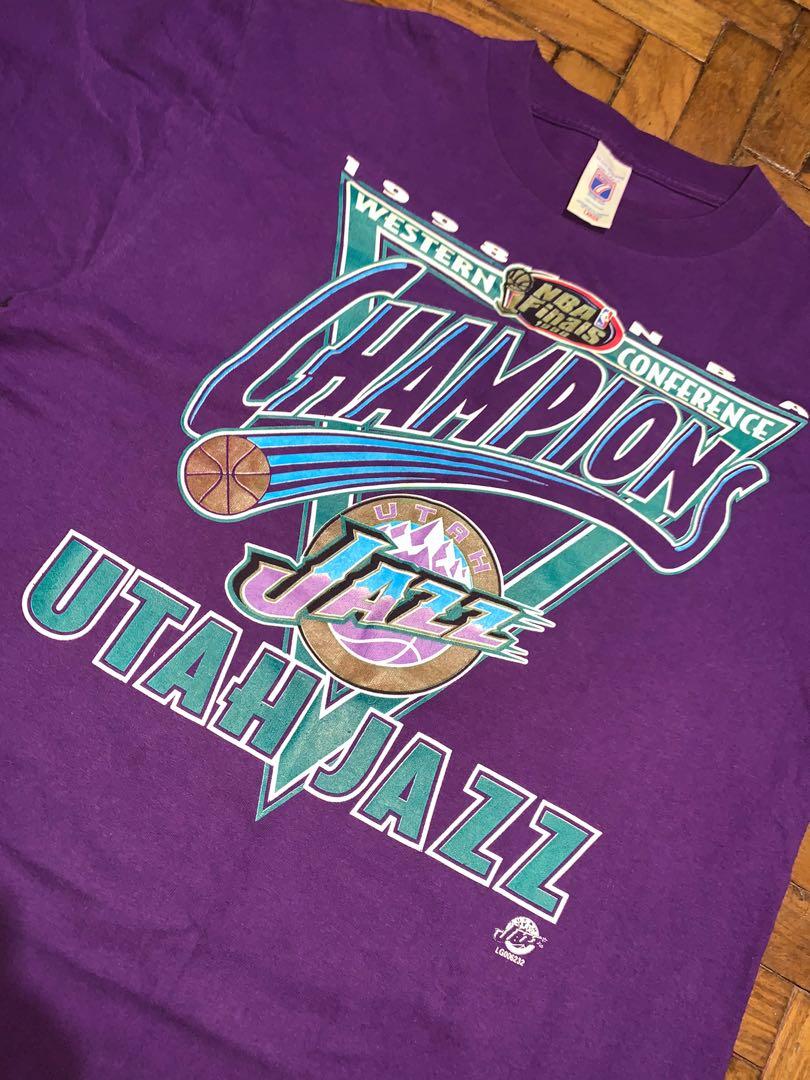 1998 Vintage Utah Jazz tee, Men's Fashion, Tops & Sets, Formal Shirts on  Carousell