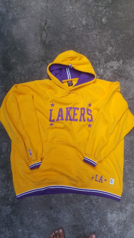 Vintage Lakers Nike Center Swoosh Hoodie Size Large for Sale in