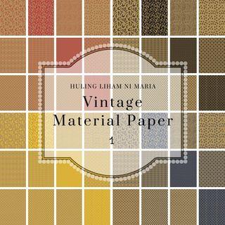 Vintage Pattern Kraft Material Paper 1 | 12 pcs | Vintage Ephemera | Journal | Scrapbook
