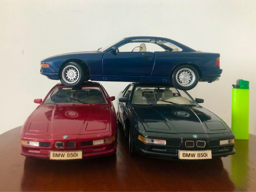 Vintage Rare 1990 BMW 850i 1/18 diecast, Hobbies & Toys