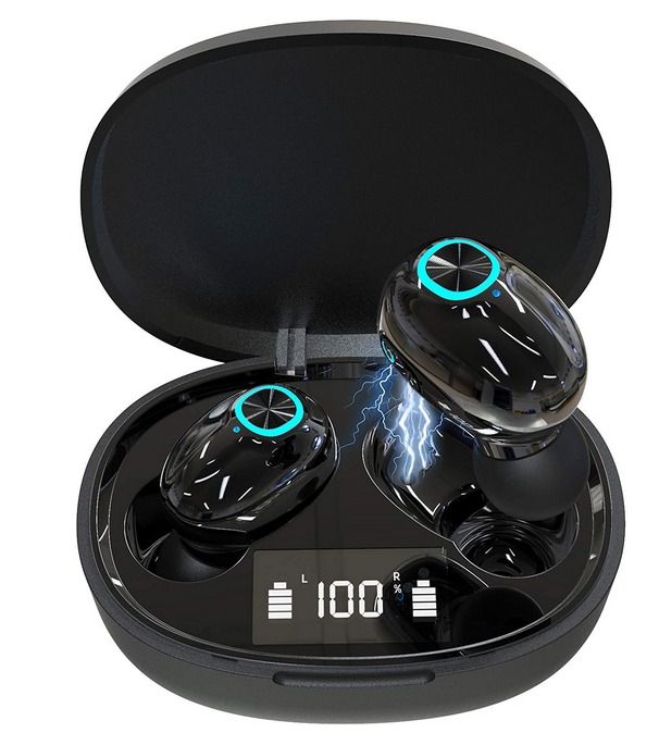 WIRELSS EARBUDS BASSKYE BLUETOOTH 5.0 EARPHONES WITH PREMIUM SOUND STABLE SIGNAL POWER DISPLAY Audio Earphones on Carousell