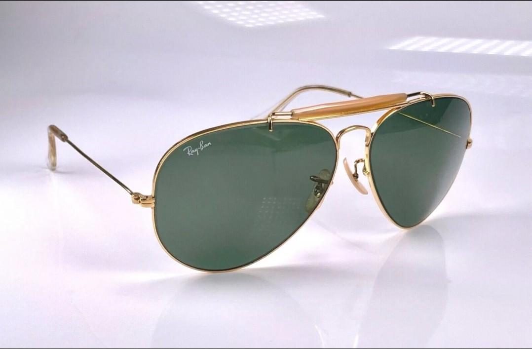 1980 s B L Ray Ban Outdoorsman II Aviator L2112 62mm