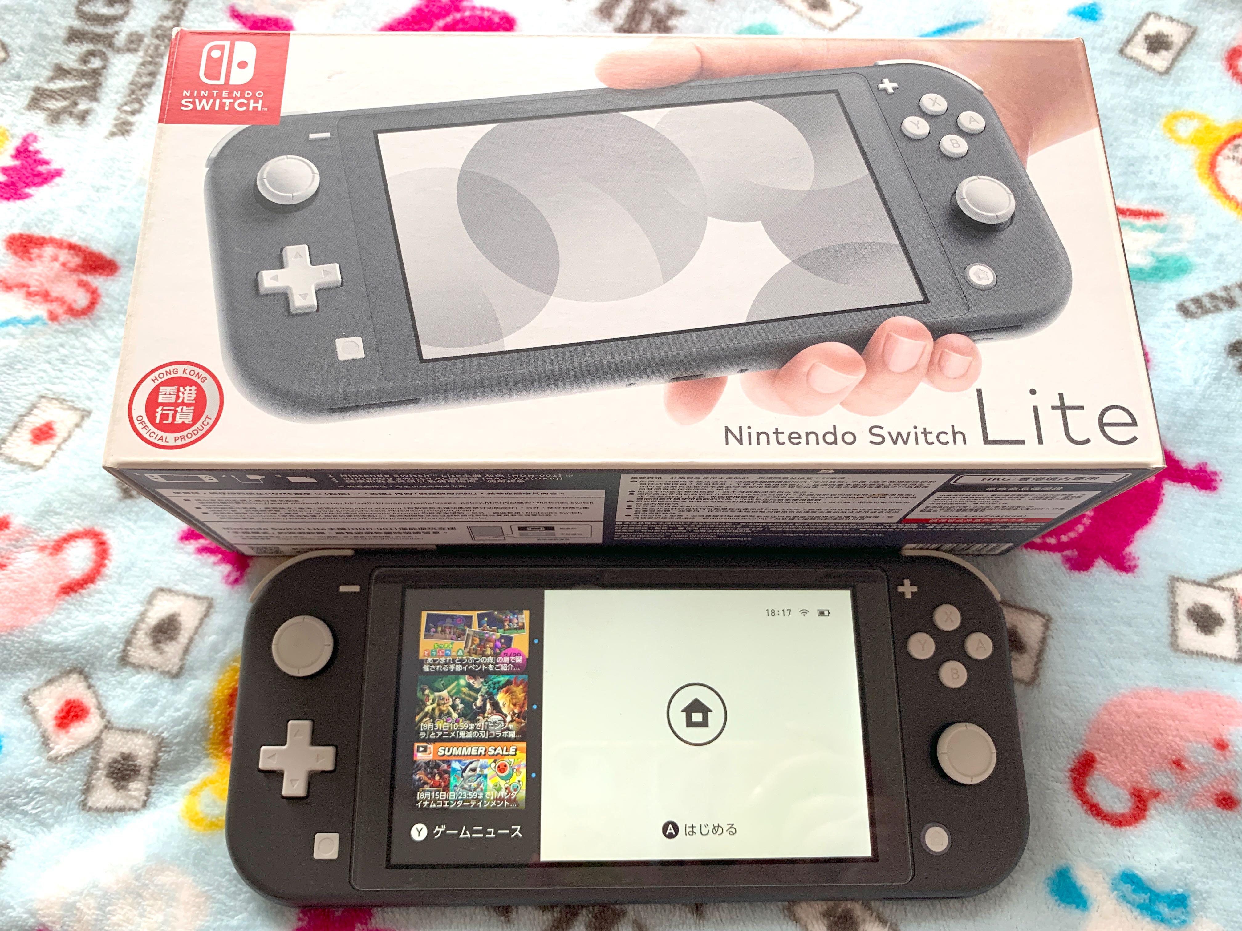 中古美品- 原裝行貨Nintendo Switch Lite 任天堂手提遊戲機灰色, 電子遊戲, 電子遊戲, Nintendo 任天堂-  Carousell