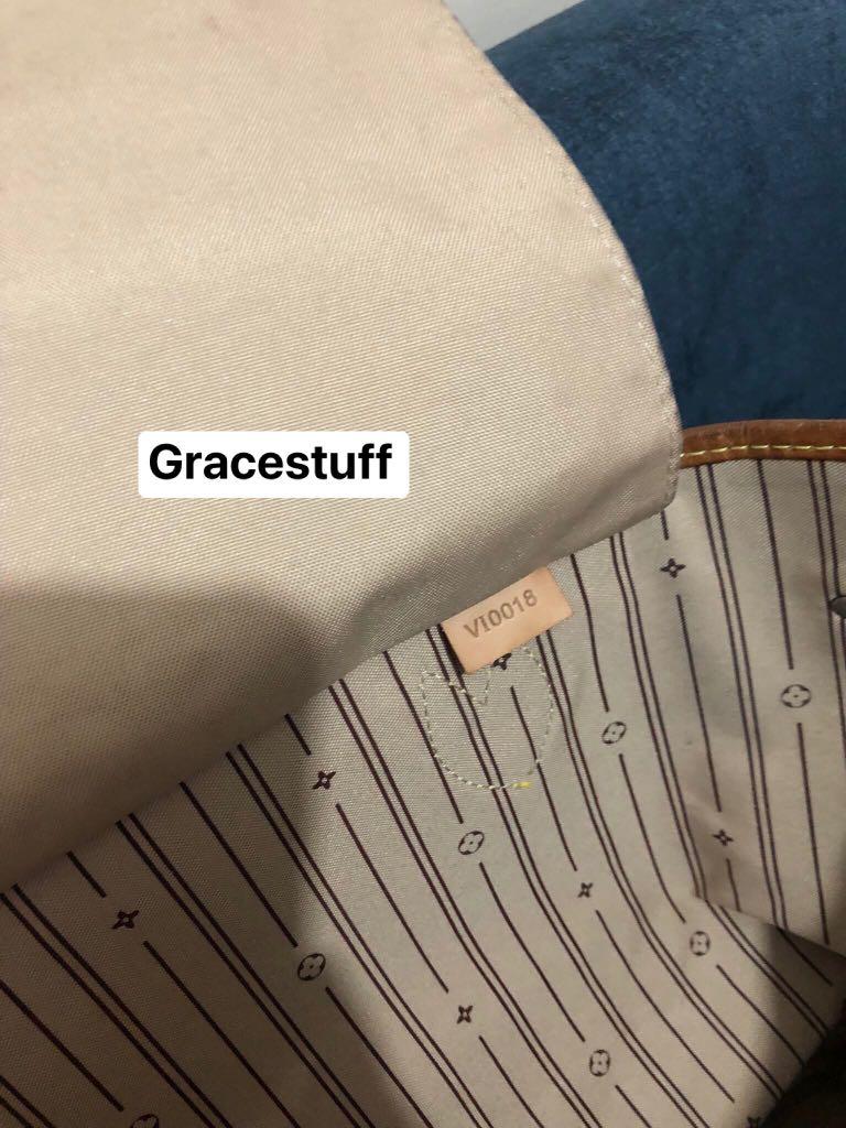 💯 Authentic LV Nevefull GM Size with Authenticated!! (Category: Luxury Bags & Wallets) located in Quezon City. Submitted by imgrace14 (Listing ID 1109637091, Image 3). Description: Selling super low my personal use LV Neverfull GM size. Dustbag excluded. Monogram canvas still in good condition no flaws all corners must see in photos. Only flaws is the handle (stitches )as you can see on the photo and some tarnish. It needs to be clean inside. Bu