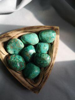 🌾 LAST 3 LEFT Peruvian Chrysocolla Tumbles