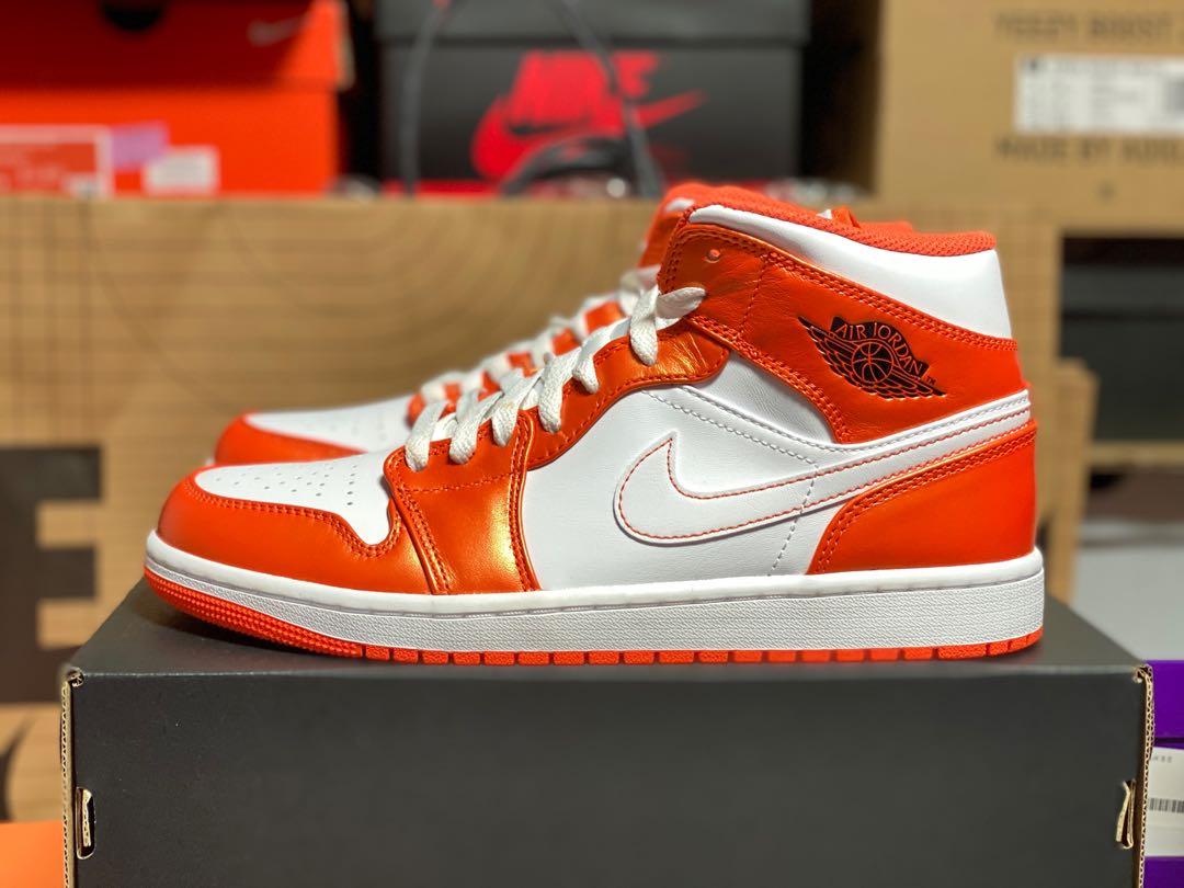 Air Jordan 1 mid metallic orange, Men's 