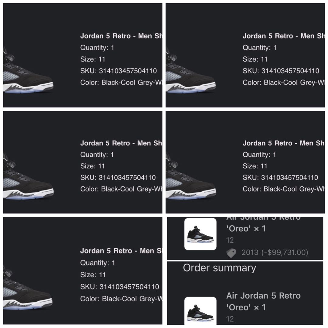 Nike air hotsell jordan 5 oreo