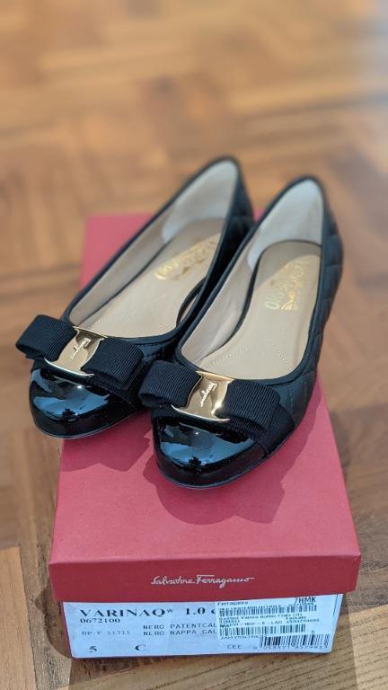 Authentic Ferragamo Shoes - Varina Quilted Ballet Flats, BNIB