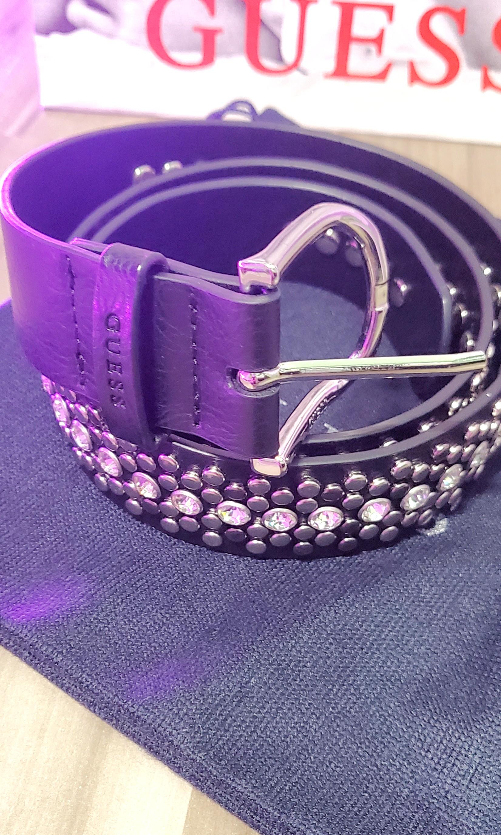 Guess rhinestone belt top