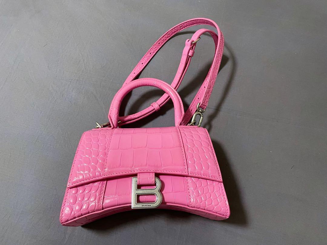 Balenciaga Hourglass XS top handle pink graffiti, Luxury, Bags & Wallets on  Carousell
