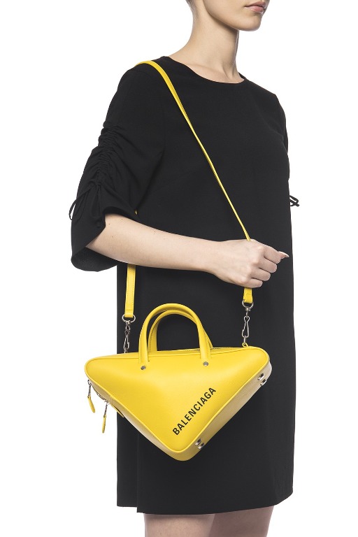 Balenciaga triangle bag yellow hot sale