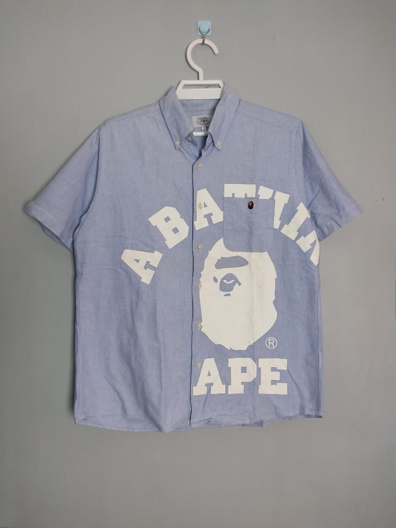 Bape Buttondown shirt (Category: Tshirts & Polo Shirts ) located in Alaminos. Submitted by benta_stashed (Listing ID 1109674835, Image 1). Description: bape buttondown shirt size large condition: slight issue on the print, kindly see attached file for reference.