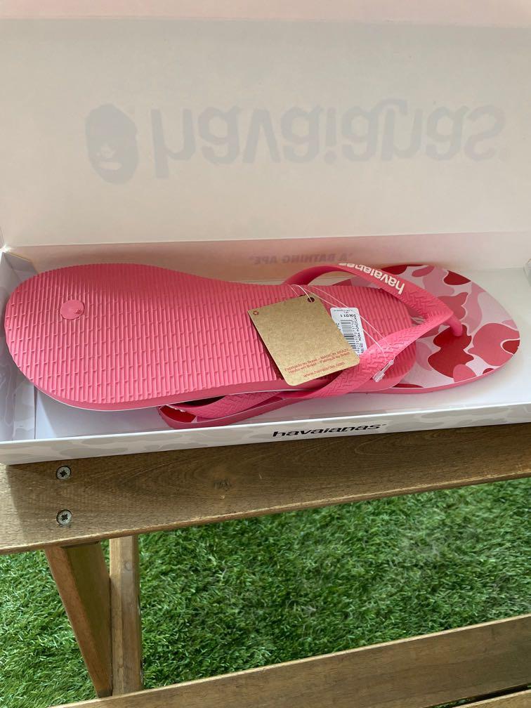 Bape havaianas pink, Women's Fashion, Footwear, Flipflops and Slides on  Carousell