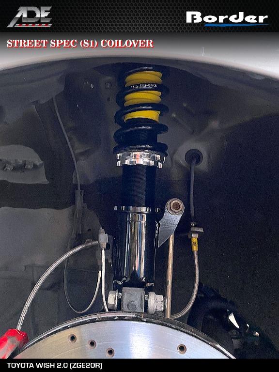 BORDER STREET SPEC (S1) COILOVER FOR TOYOTA WISH 2.0 (ZGE20R), Car ...