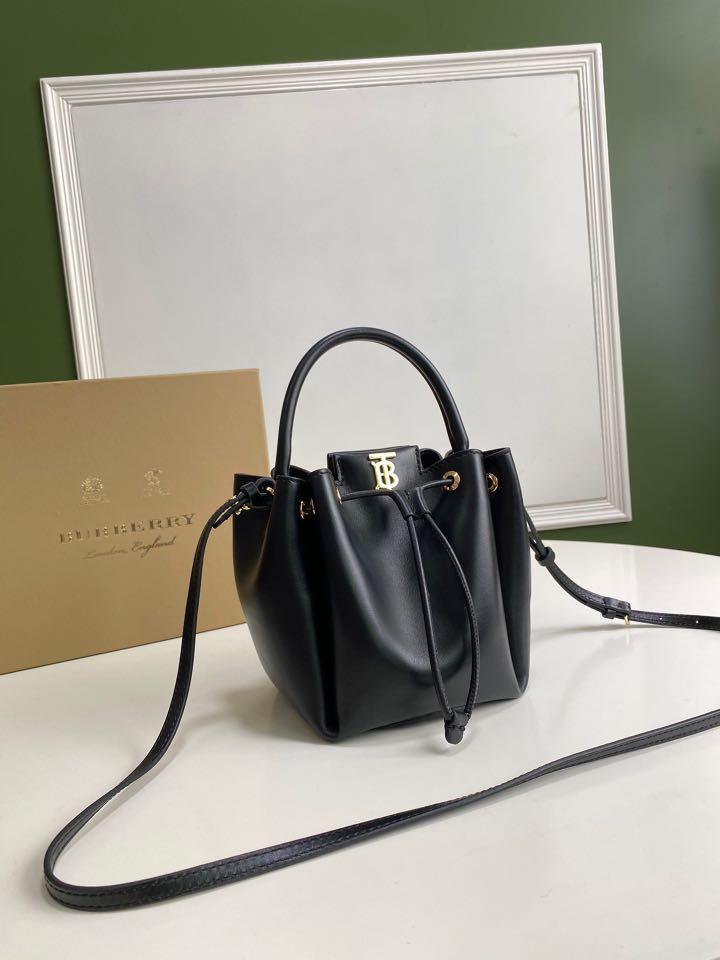 Burberry Leather Bucket Bag, Women's Fashion, Bags Wallets