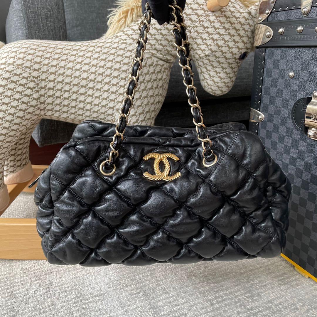 Chanel quilted bowler best sale bag