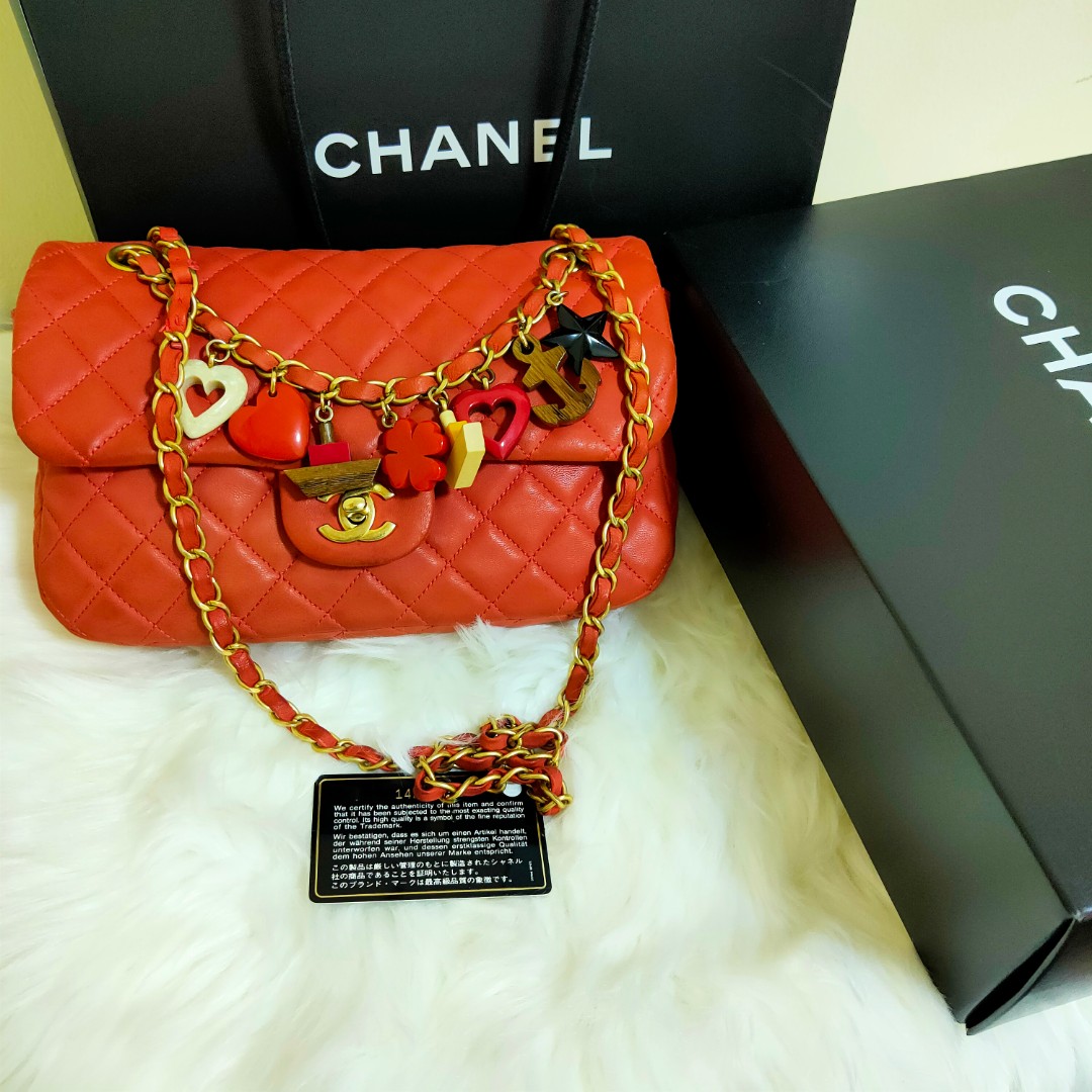 Chanel valentine charm best sale bag