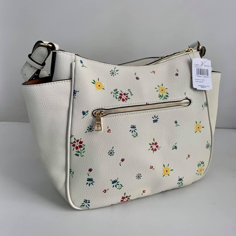 Coach Rori Shoulder Bag With Wild Meadow Print Im/Chalk Multi C4091