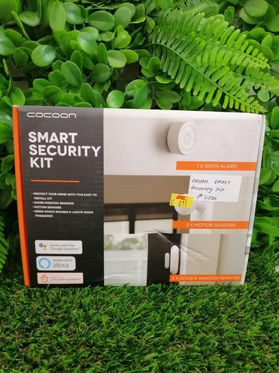 Cocoon Smart Security Kit (Category: Security Systems & CCTV Cameras) located in San Pedro. Submitted by affordable_surplus.1 (Listing ID 1109579426, Image 3). Description: **Features include** -Protect your home with this easy to install kit -Door/window sensors -Motion sensors -Siren which sounds &amp; lights when triggered -Discrete alarms and sensors managed by the Cocoon Connect app -Remotely manage your settings and schedules from anywhere 
