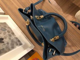 Cole haan genuine leather blue shoulder bag