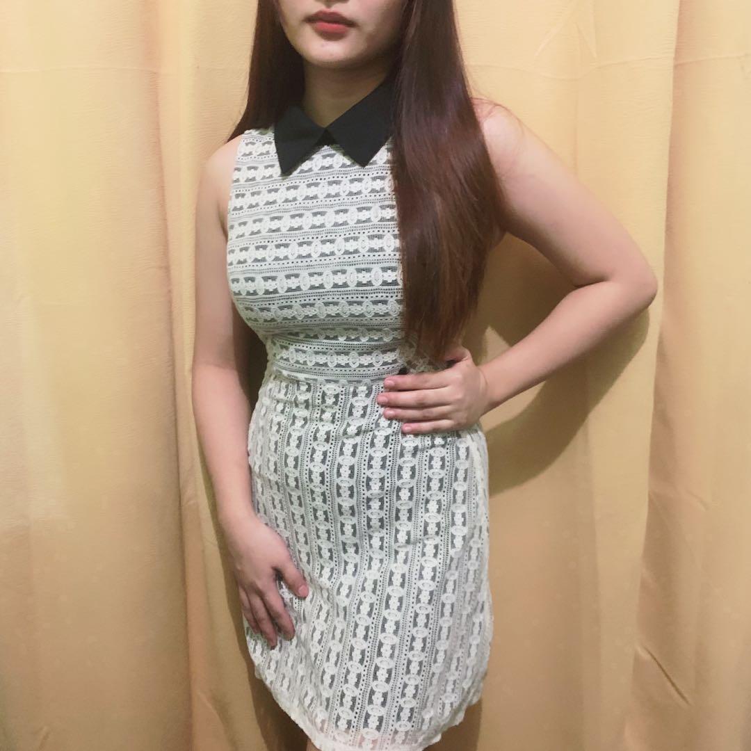 Collared Formal Dress (Category: Dresses) located in Quezon City. Submitted by cabdeclutters (Listing ID 1109640090, Image 1). Description: Flaw: Kulang na po yung belt holder niya pero di naman po noticeable. Brand: Sewn with love 🖤🤍.