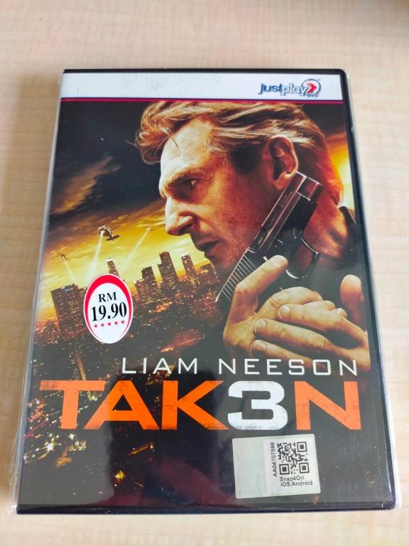 English Movie Taken 3 DVD Liam Neeson English Malay Mandarin