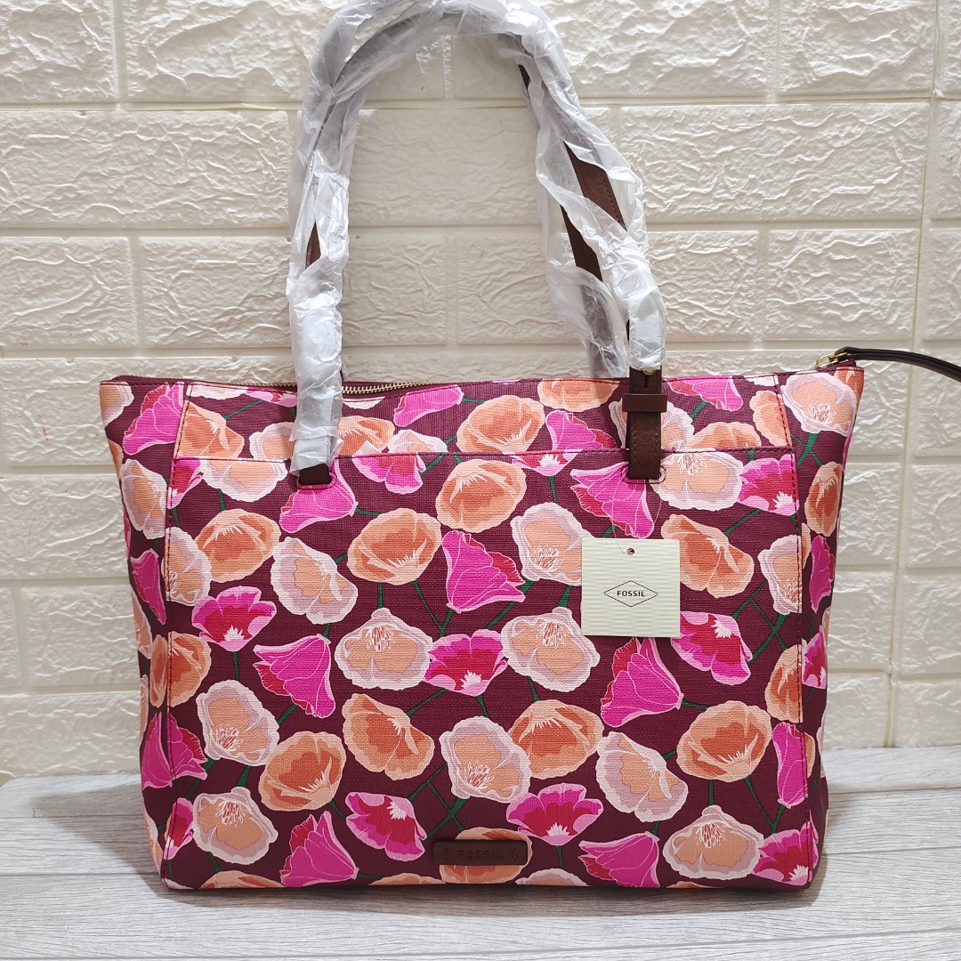 Fossil rachel outlet tote pink