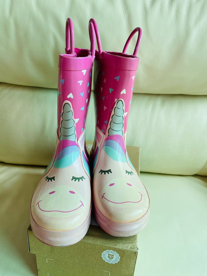 unicorn girls rain boots