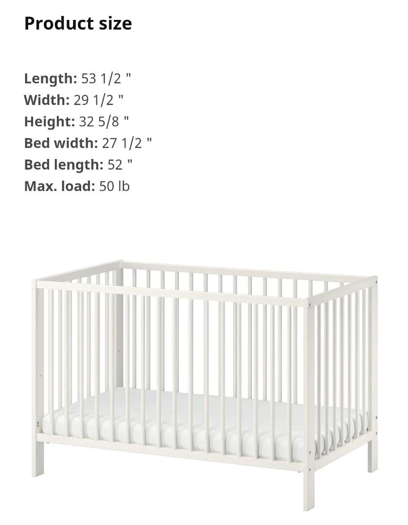 Ikea Gulliver Crib + Tiny Winks Premium Mattress, Babies & Kids, Baby