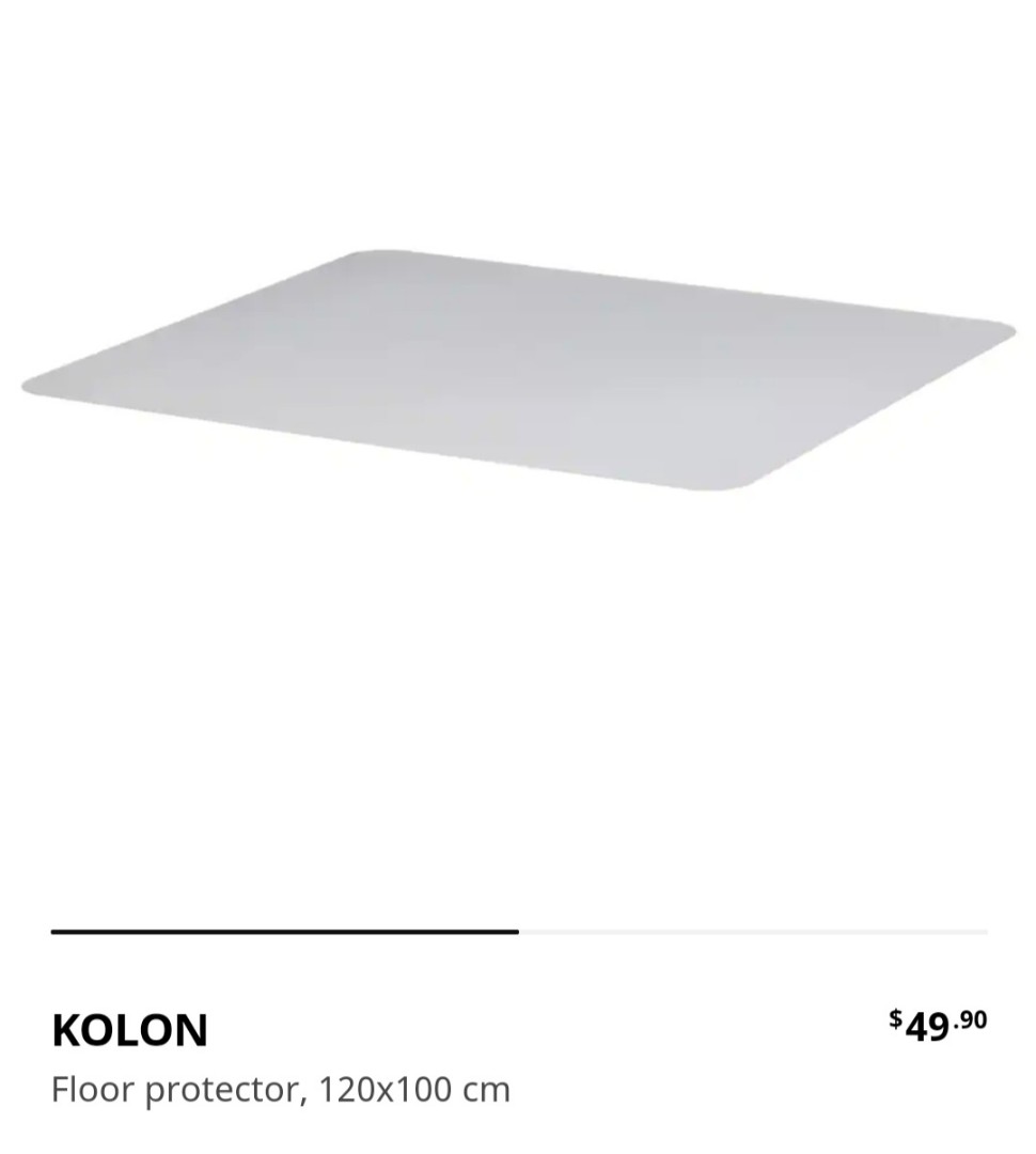 Ikea Kolon Floormat , Floor Protection, Chair mat, Furniture & Home